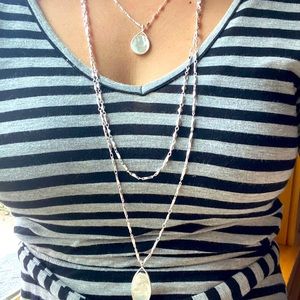 Stella & Dot silver Layering Necklace